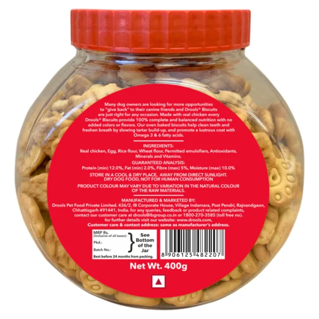 Drools Chicken and Egg Biscuit for Dogs – 400 g - Image 2