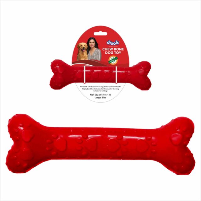 Drools Non-Toxic Rubber Dog Chew Bone Toy (Large | Medium) - Image 5