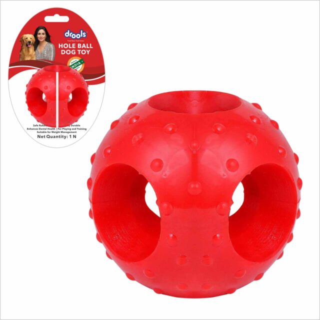 Drools Non-Toxic Rubber Hole Ball Chew Toy - Image 2