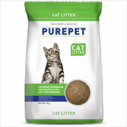 Purepet Lavender Scented Clumping Cat Litter (5kg | 10kg)