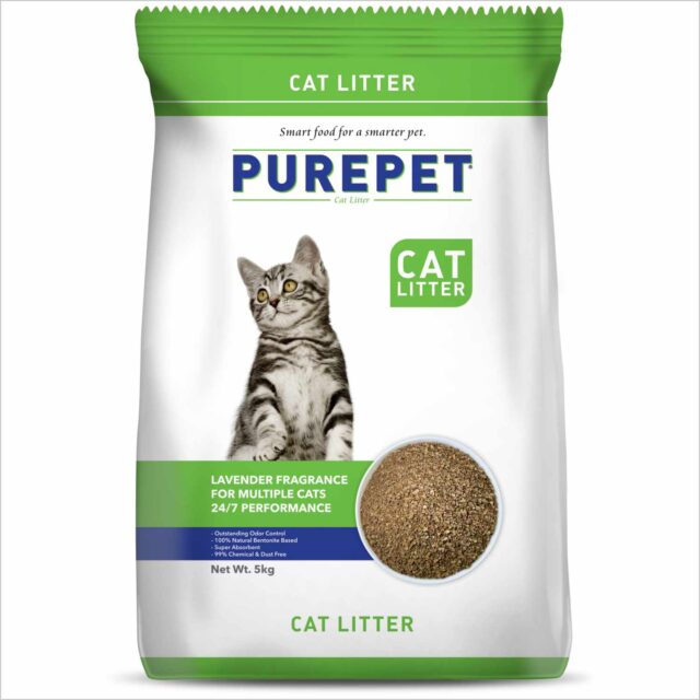 Purepet Lavender Scented Clumping Cat Litter (5kg | 10kg)