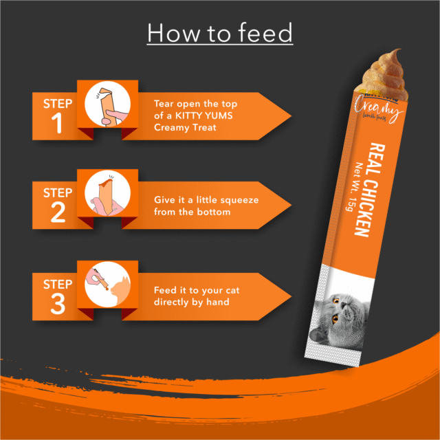 Kitty Yums Real Chicken Creamy Cat Treats (5 Sticks) - Image 8