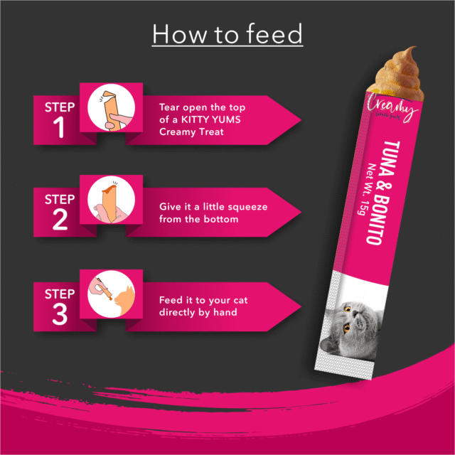 Kitty Yums Tuna & Bonito Creamy Cat Treats (5 Sticks) - Image 8