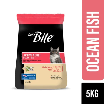 Let's Bite Active Adult Ocean Fish Dry Cat Food - 5kg