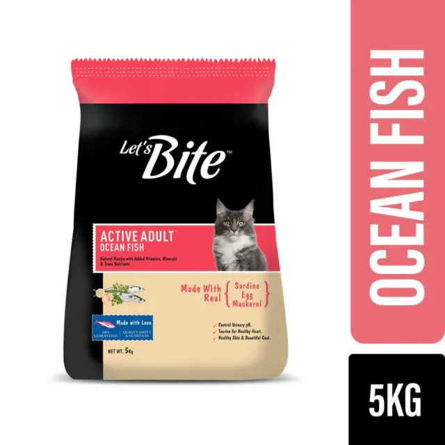 Let's Bite Active Adult Ocean Fish Dry Cat Food - 5kg