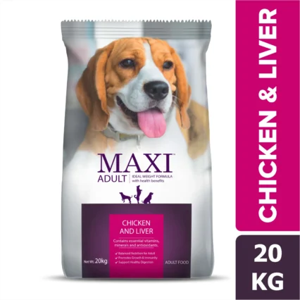 Maxi Adult Dog Dry Food – Chicken & Liver (20kg)
