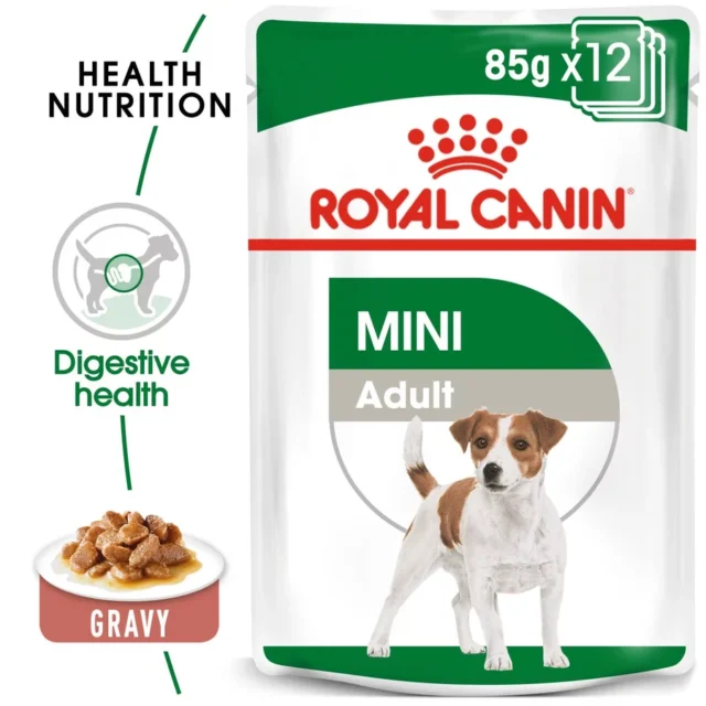 Royal Canin Mini Adult Gravy Dog Wet Food (12x85g) - Image 2