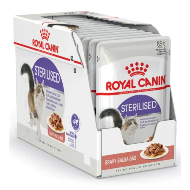 Royal Canin Sterilised Gravy Adult Cat Wet Food (12x85g)