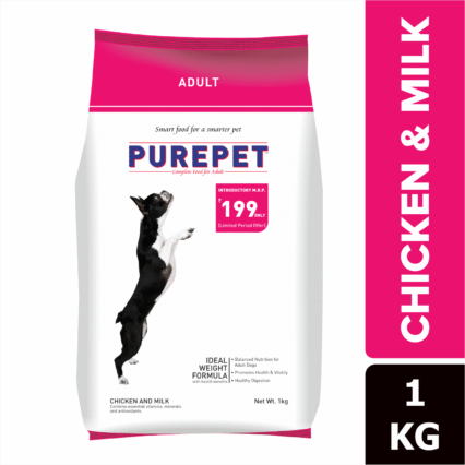 Purepet Adult Chicken and Milk – Complete & Balanced Dog Food, 1kg