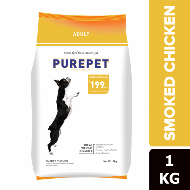 Purepet Adult Smoked Chicken Dry Dog Food – 1 kg