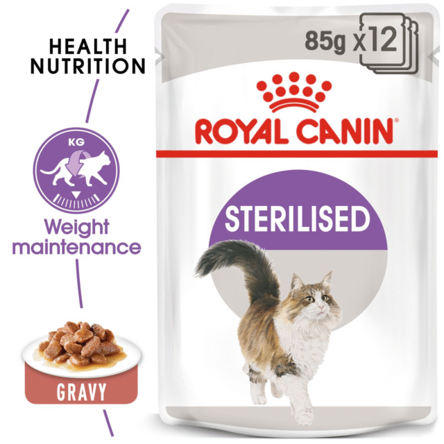 Royal Canin Kitten Sterilised Gravy Cat Wet Food (12x85g) - Image 2