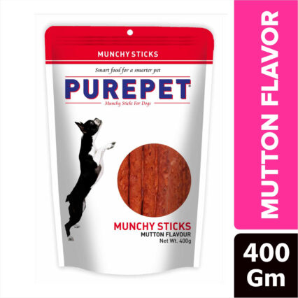 Purepet Mutton Flavor Munchy Sticks Dog Treats - 400 g